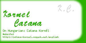 kornel catana business card